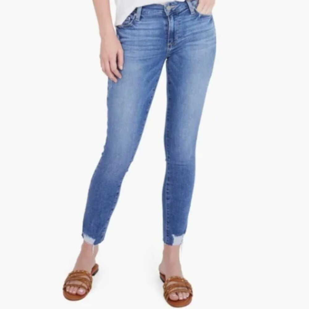 Paige Verdugo Ankle Skinny Jeans Flo Destructed Sz 29 Like New